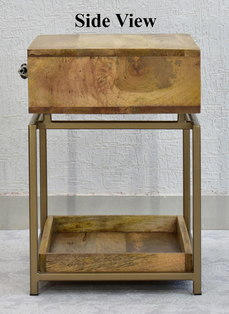 SamDecors-Rustic White EVE Side Table